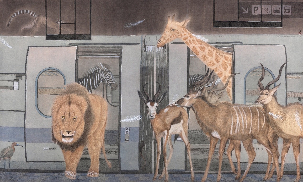 <h2>《新程向远》</h2><p>作者：罗翔</p><p>创作年代：2024年</p><p>规格：140cm×230cm </p><p>品类：绢本设色</p>